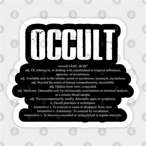 Occult vocabulary words
